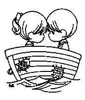 coloriage moments precieux les amoureux dans la barque